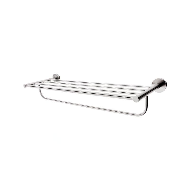 Nimco Unix - Tablette avec porte-serviettes, longueur 654 mm, acier inoxydable brossé UNM 13063-10