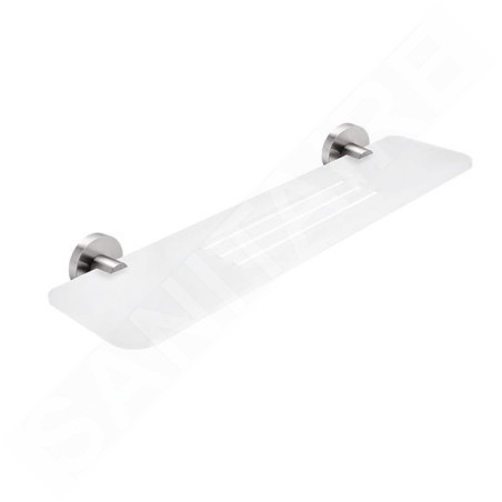 Nimco Unix - Tablette IXI, longueur 500 mm, plexiglas mat/acier inoxydable poli UNM X350-10