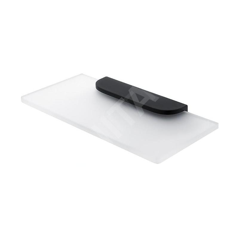 Nimco Nikau - Tablette, longueur 200 mm, verre dépoli/noir mat NKC 30091B-20-90