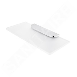 Nimco Nikau - Tablette, longueur 200 mm, verre dépoli/chrome NK 30091B-20-26