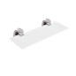 Nimco Unix - Tablette, longueur 300 mm, verre dépoli/acier inoxydable découpé UNM 13091B-30-10