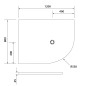 Polysan Flexia - Receveur de douche, 1200x800 mm, possibilité de modifier les dimensions, blanc 91281 Polysan Flexia - Receveur de douche, 1200x800 mm, possibilité de modifier les dimensions, blanc 91281