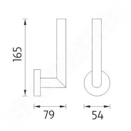 Nimco Unix - Porte-papier de rechange, acier inoxydable brossé UNM 13055R-10