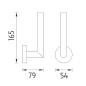 Nimco Unix - Porte-papier de rechange, acier inoxydable brossé UNM 13055R-10