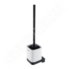 Nimco Maya - Brosse de toilette avec support, céramique blanche/noir mat MAC 29094KN-90