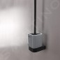 Nimco Nikau - Brosse de WC avec support, blanc céramique / noir mat NKC 30094KN-90