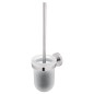 Nimco Unix - Brosse de toilette avec support, verre dépoli / acier inoxydable brossé UNM 13094WN-10