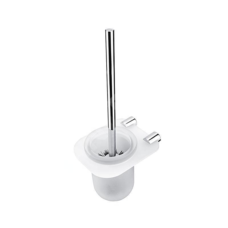 Nimco Bormo - Brosse de WC avec suport, verre dépoli/chrome BR X3-94WN-26