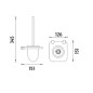 Nimco Bormo - Brosse de WC avec suport, verre dépoli/chrome BR X3-94WN-26