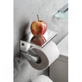 Sapho Accessoires de salle de bains Gedy - Porte-papier hygiénique, avec étagère, chrome 2839