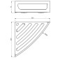 Sapho Gedy Smart - Tablette d’angle, chrome CP80