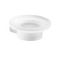 Sapho Gedy Pirenei - Porte-savon avec support, blanc mat/verre satiné PI1102