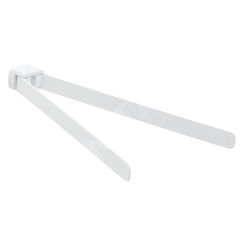 Sapho Gedy Pirenei - Porte-serviettes double, rotatif, longueur 350 mm, blanc mat PI2302