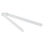 Sapho Gedy Pirenei - Porte-serviettes double, rotatif, longueur 350 mm, blanc mat PI2302