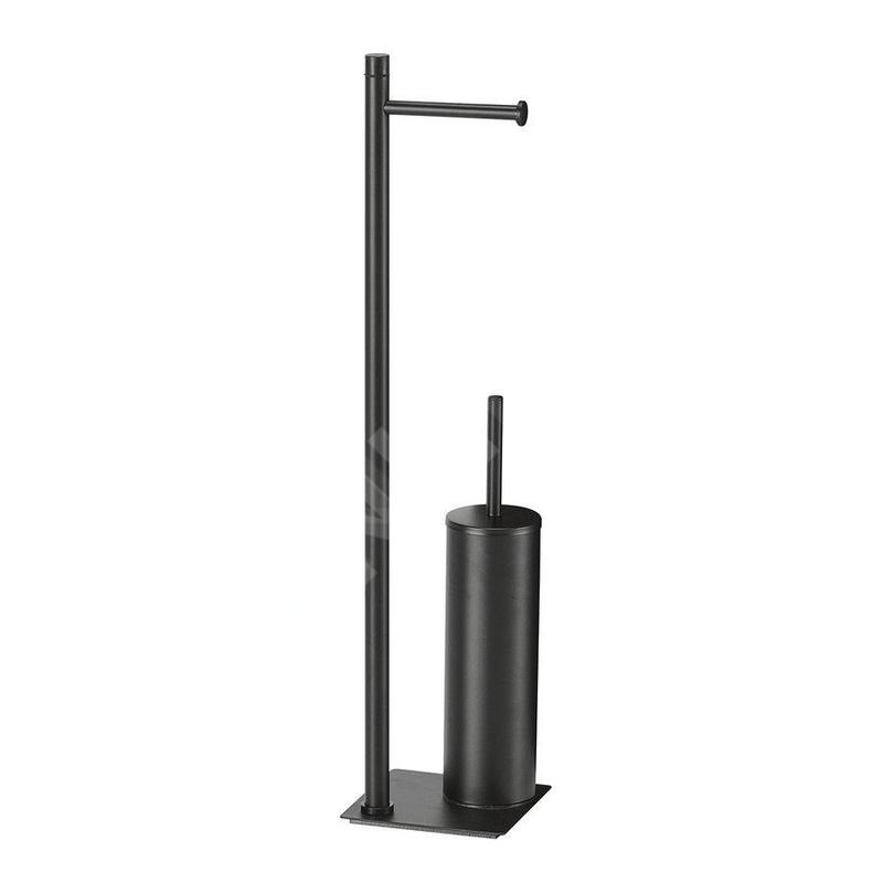 Sapho Gedy Trilly - Porte papier-toilette et brosse WC, noir mat TR3214