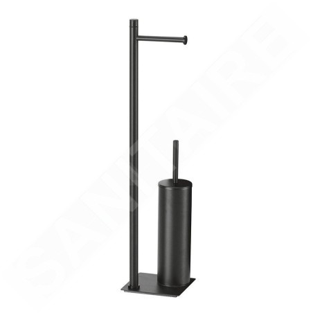 Sapho Gedy Trilly - Porte papier-toilette et brosse WC, noir mat TR3214