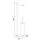 Sapho Gedy Trilly - Porte papier-toilette et brosse WC, noir mat TR3214