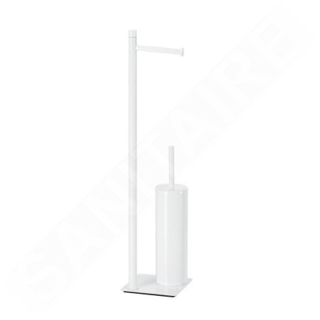 Sapho Gedy Trilly - Porte-papier toilette et brosse WC, à poser, blanc mat TR3222