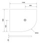 Polysan Flexia - Receveur de douche, 1100x900 mm, possibilité de modifier les dimensions, blanc 91341