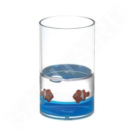 Aqualine Pyxis - Verre Nemo pour brosses à dents et dentifrice, bleu/clair PY1089