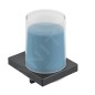 Keuco Edition 11 - Distributeur de savon avec support, 180 ml, verre dépoli/chrome noir 11152139000