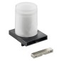 Keuco Edition 11 - Distributeur de savon avec support, 180 ml, verre dépoli/chrome noir 11152139000