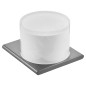 Keuco Edition 400 - Distributeur de savon avec support, 150 ml, verre dépoli/chrome noir 11552139000