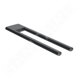 Keuco Edition 400 - Porte-serviettes double, longueur 340 mm, chrome noir 11519130000