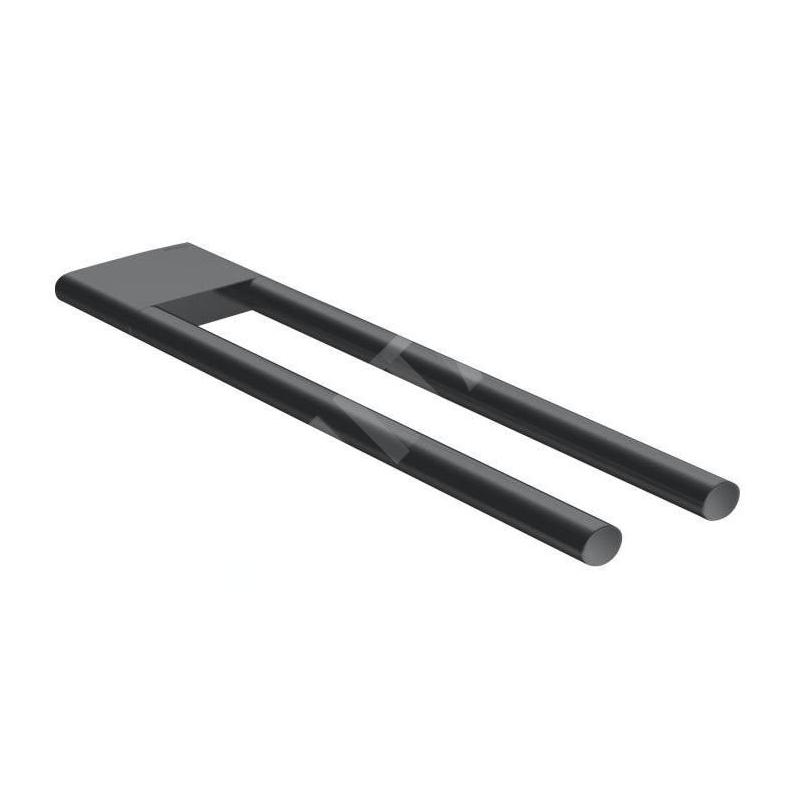 Keuco Edition 400 - Porte-serviettes double, longueur 340 mm, chrome noir 11519130000