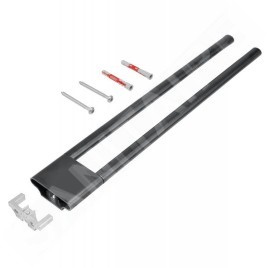 Keuco Edition 400 - Porte-serviettes double, longueur 340 mm, chrome noir 11519130000