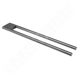Keuco Edition 400 - Porte-serviettes double, longueur 450 mm, chrome noir 11518130000