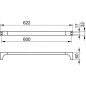 Keuco Edition 11 - Porte-serviettes, longueur 600 mm, chrome noir 11101130600