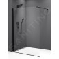 Polysan Modular Shower - Paroi de douche 800 x 2000 mm, verre clair/noir mat MS1-80B