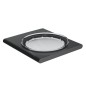 Keuco Edition 400 - Porte-savon avec support, verre dépoli/chrome noir 11555139000