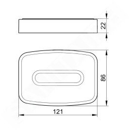 Keuco Elegance - Porte-savon, verre/chrome 11655019001