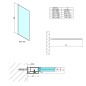 Polysan Modular Shower - Paroi de douche 800 x 2000 mm, verre clair/noir mat MS1-80B
