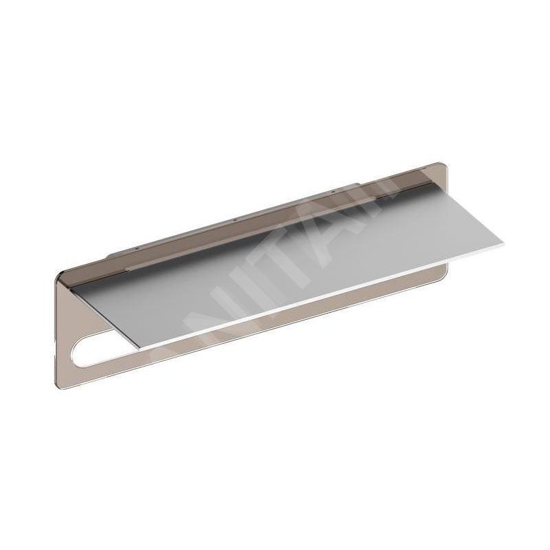 Keuco Edition 400 - Étagère avec porte-serviettes, longueur 600 mm, argenté/truffe 11575170014