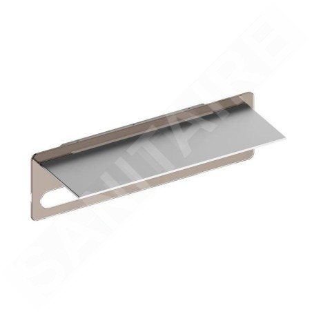 Keuco Edition 400 - Étagère avec porte-serviettes, longueur 600 mm, argenté/truffe 11575170014