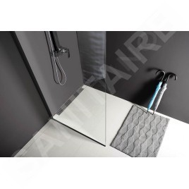 Polysan Modular Shower - Paroi de douche 800 x 2000 mm, verre clair/noir mat MS1-80B