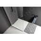 Polysan Modular Shower - Paroi de douche 800 x 2000 mm, verre clair/noir mat MS1-80B