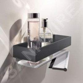 Keuco Edition 11 - Étagère avec raclette, longueur 300 mm, chrome noir 11159130000