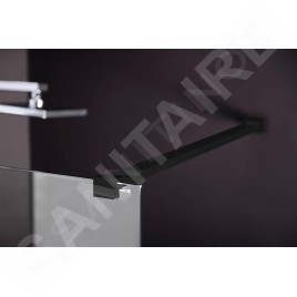 Polysan Modular Shower - Paroi de douche 800 x 2000 mm, verre clair/noir mat MS1-80B