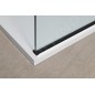 Polysan Modular Shower - Paroi de douche 800 x 2000 mm, verre clair/noir mat MS1-80B