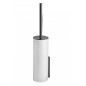 Keuco Edition 400 - Brosse de toilette avec support, verre dépoli/chrome noir 11564139000