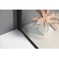 Polysan Modular Shower - Paroi de douche 800 x 2000 mm, verre clair/noir mat MS1-80B