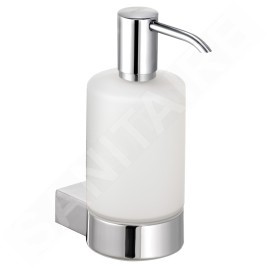 Keuco Plan - Distributeur de savons avec support, 250 ml, verre dépoli/chrome 14953019000