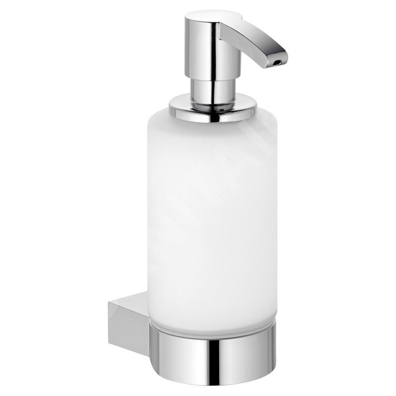 Keuco Plan - Distributeur de savon avec support, 250 ml, verre dépoli/chrome 14957019000