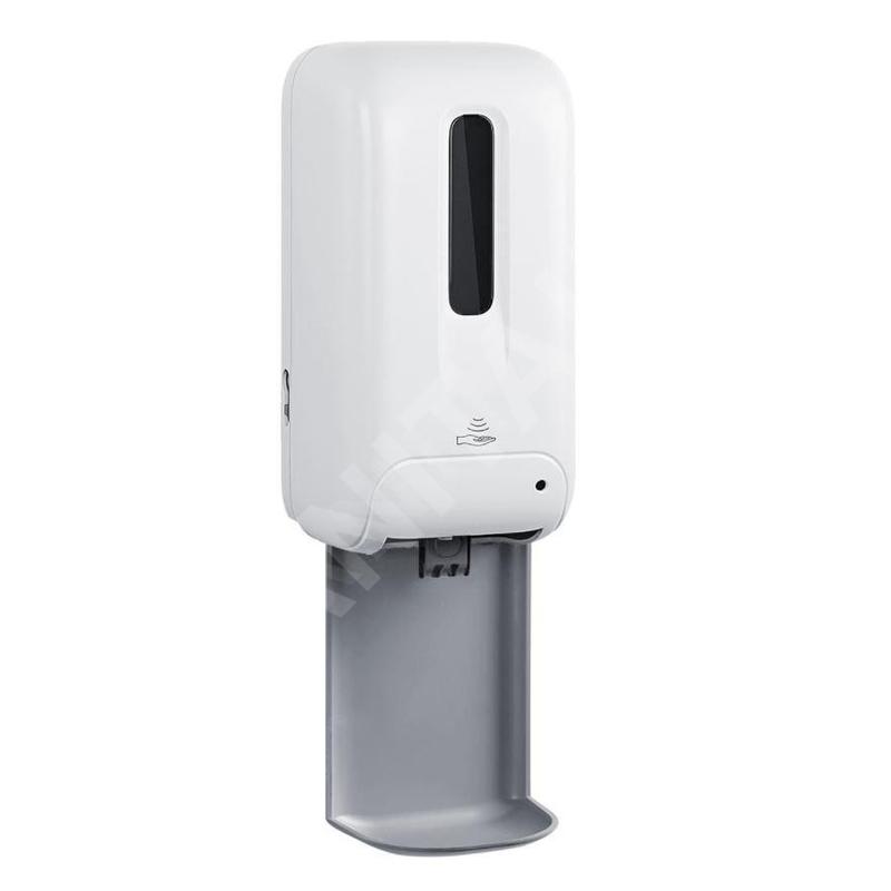 Nimco Programme d'hygiène - Distributeur de gel désinfectant ou de savon sans contact avec bac de récupération, blanc HPI Nimco Programme d'hygiène - Distributeur de gel désinfectant ou de savon sans contact avec bac de récupération, blanc HPI