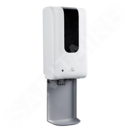 Nimco Programme d'hygiène - Distributeur de gel désinfectant ou de savon sans contact avec bac de récupération, blanc/gris HPU
