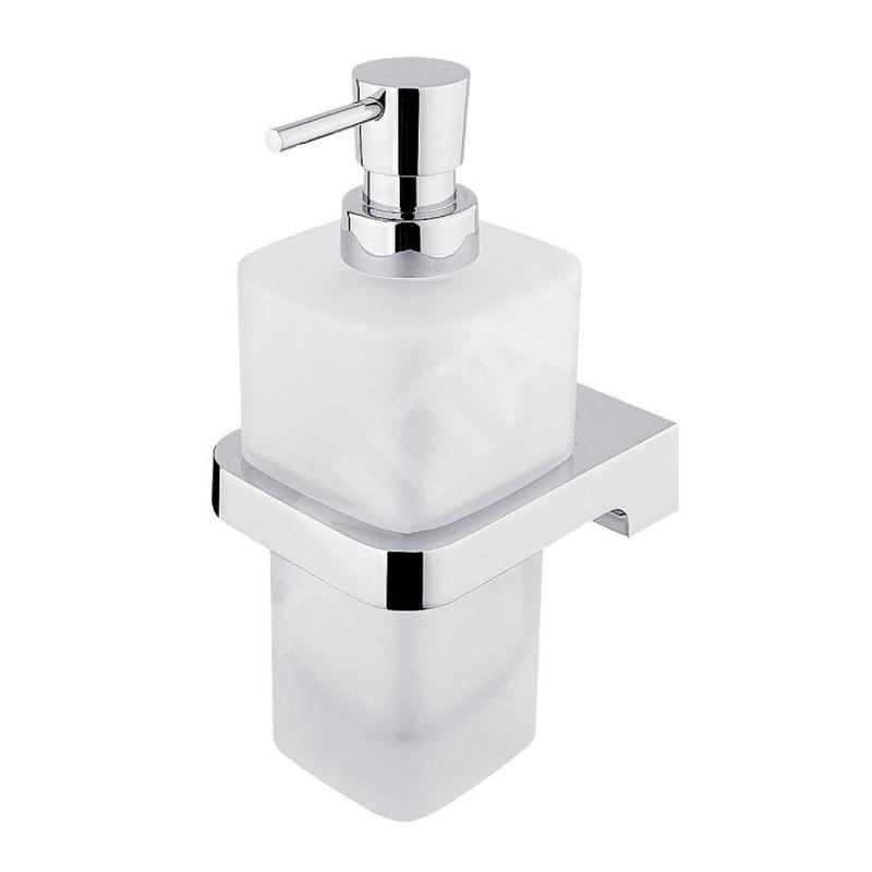 Nimco Maya - Distributeur de savon avec support, verre mat / chrome MA 29031H-26